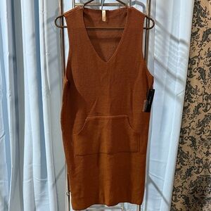Viviana Sleeveless Brown Dress